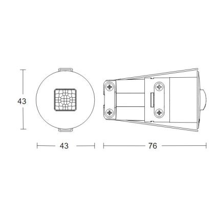 Steinel 068646 - Czujnik obecności IR Quattro MICRO 6m KNX IP65 okrągły biały