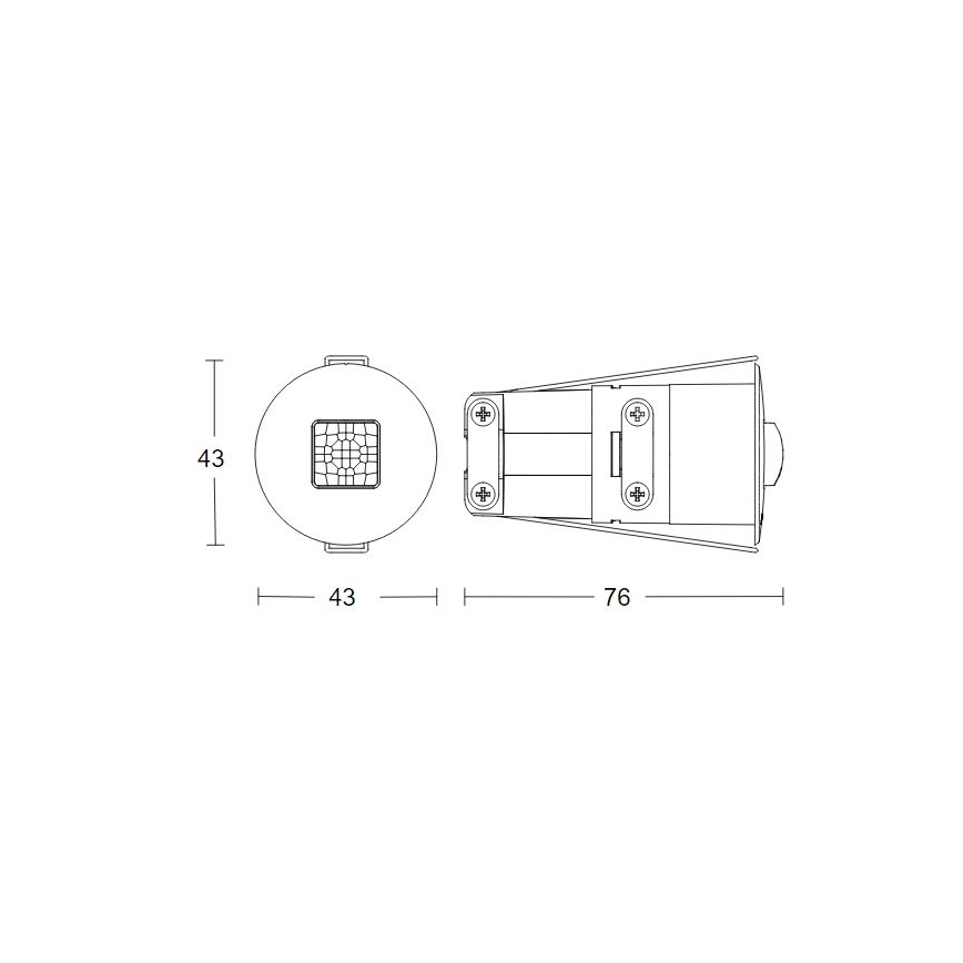 Steinel 068646 - Czujnik obecności IR Quattro MICRO 6m KNX IP65 okrągły biały