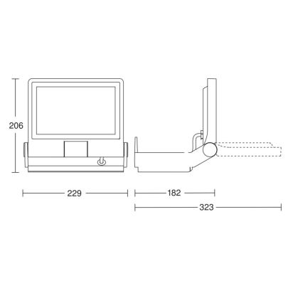 Steinel 069513 - LED Naświetlacz XLED PRO ONE LED/17,7W/230V 3000K IP44 antracyt