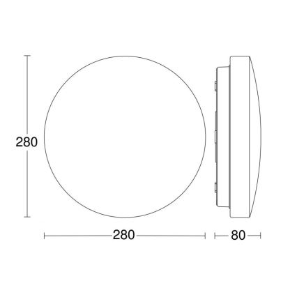 Steinel 069681 - LED Oświetlenie łazienkowe z czujnikiem RSPRO P1 LED/9,4W/230V 3000K IP54