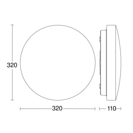 Steinel 069742-LED Plafon łazienkowy z czujnikiem RSPROP2 15,1W/230V 3000K IP54