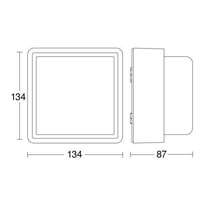 Steinel 078645- LED Kinkiet zewnętrzny z czujnikiem L 845 SC 9W/230V 3000K IP44 antracyt