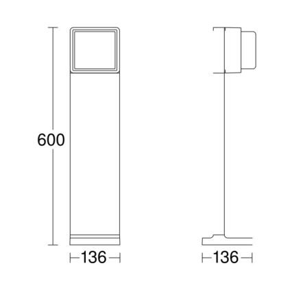 Steinel 078652 - LED Lampa zewnętrzna ściemnialna GL 85 C 600 LED/9W/230V 3000K IP44