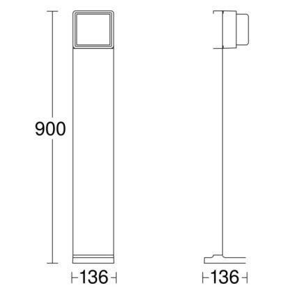 Steinel 078676 - LED Ściemnialna lampa zewnętrzna GL 85 C 900 LED/9W/230V IP44