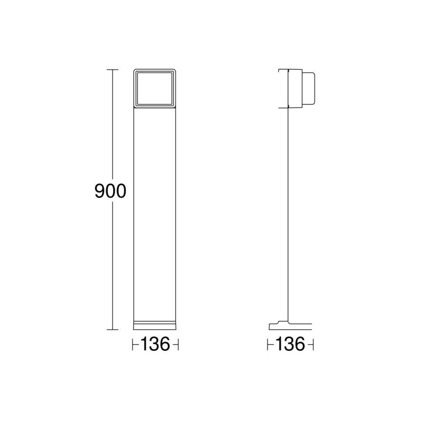 Steinel 078676 - LED Ściemnialna lampa zewnętrzna GL 85 C 900 LED/9W/230V IP44