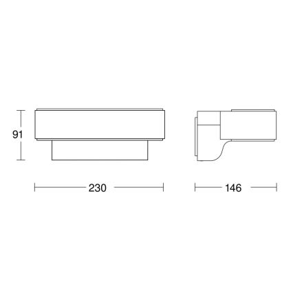 Steinel 079307- LED Kinkiet zewnętrzny L810C LED/9,8W/230V IP44 antracytowy