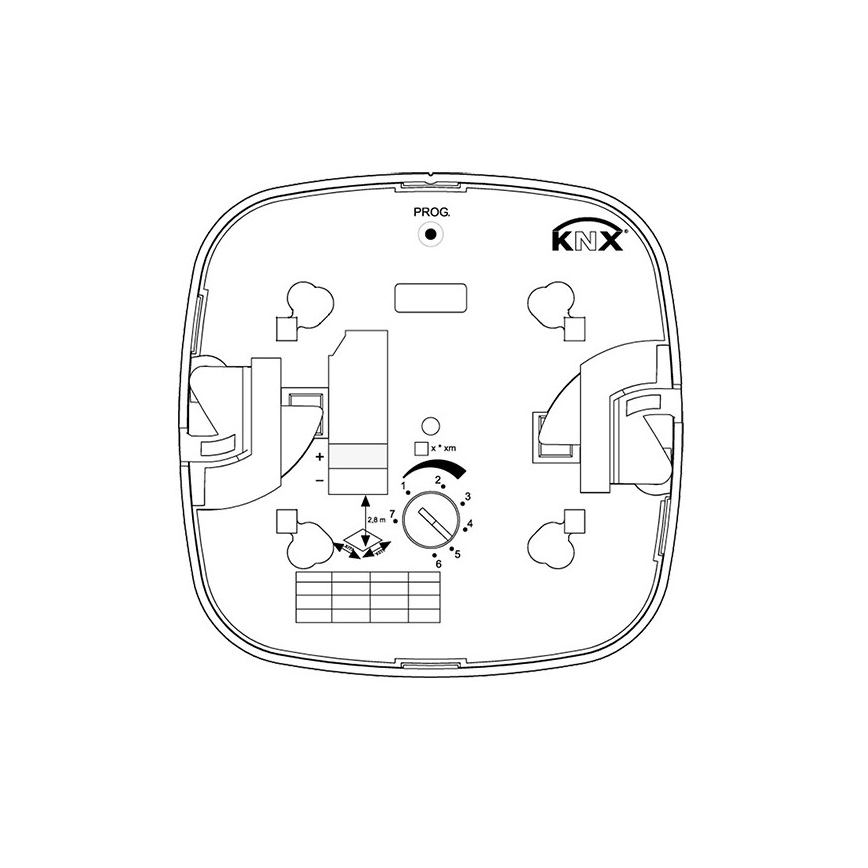 Steinel 079390 - Czujnik obecności IR Quattro 8m V3 KNX biały