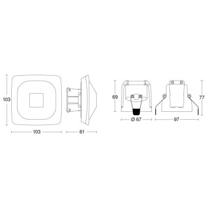 Steinel 079420 - Czujnik obecności HF 360-2 COM1 biały