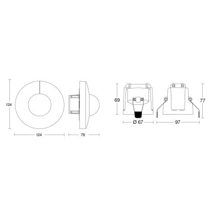 Steinel 079697 - Czujnik ruchu IS 345 COM1 230V biały