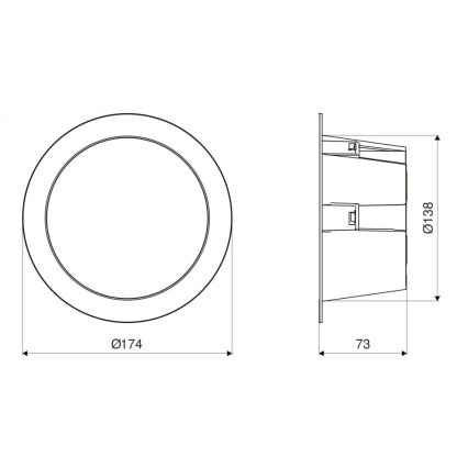 Steinel 084998 - LED Ściemnialna zewnętrzna oprawa wpuszczana z czujnikiem RS PRO DL 150 SC LED/10,8W/230V 3000/4000/5700K IP54