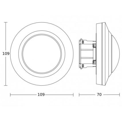 Steinel 087937 - Czujnik ruchu z czujnikiem obecności PD-8 ECO COM1 360° biały