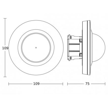 Steinel 088040 - Czujnik ruchu z czujnikiem obecności PD-24 ECO KNX 360° czarny