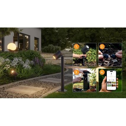 Steinel 089337 - Zewnętrzna lampa LED RGBW LED/7,9W/24V IP65