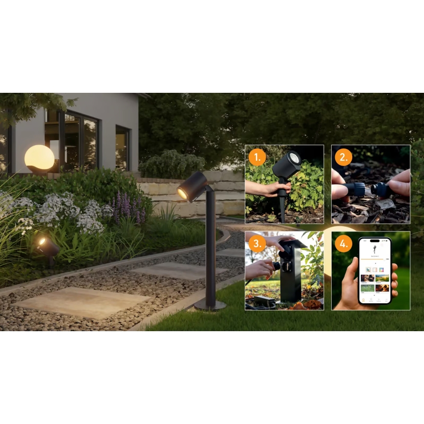 Steinel 089337 - Zewnętrzna lampa LED RGBW LED/7,9W/24V IP65