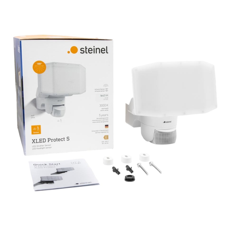 Steinel 089894 - LED Reflektor z czujnikiem XLED PROTECT LED/14,3W/230V 3000K IP54 biały
