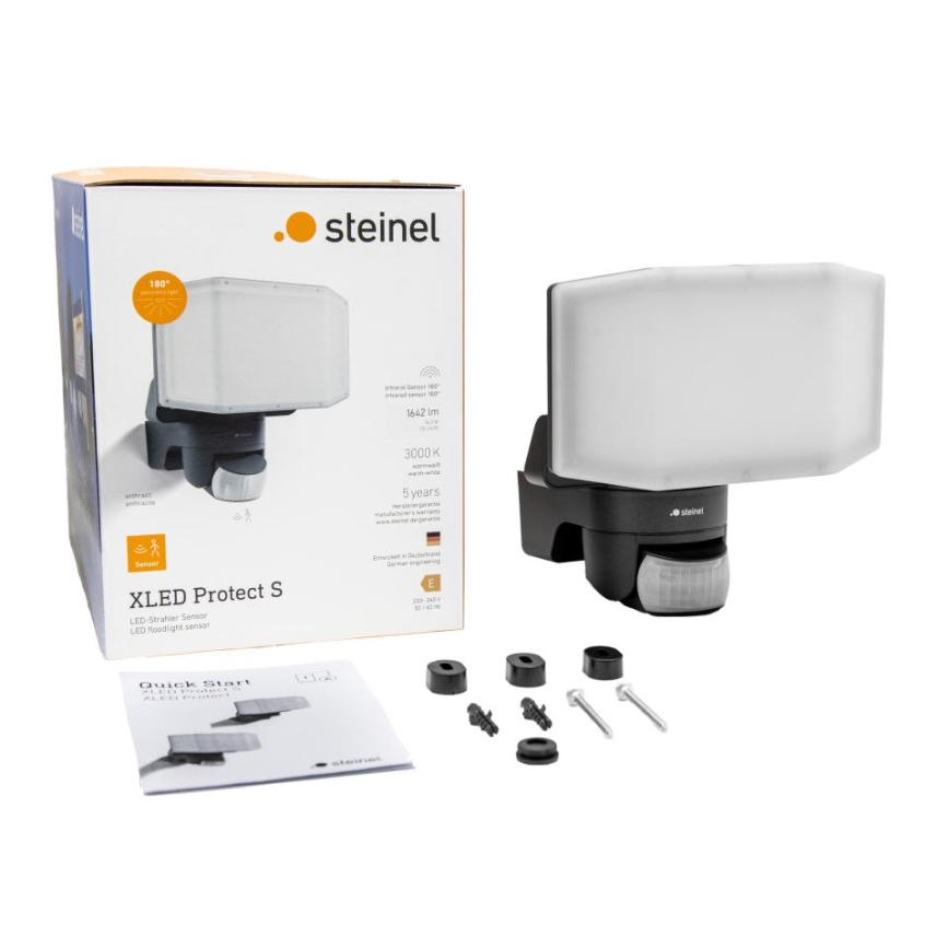 Steinel 090012 - LED Reflektor z czujnikiem XLED PROTECT LED/14,3W/230V 3000K IP54 antracyt