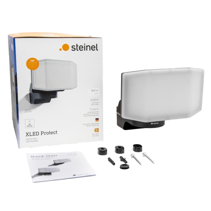 Steinel 090029 - LED Naświetlacz XLED PROTECT LED/13,6W/230V 3000K IP54 antracyt