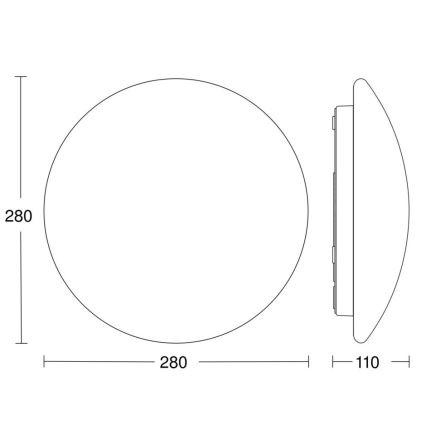 STEINEL 56032 - LED Oświetlenie łazienkowe z czujnikiem RS PRO LED/9,5W/230V IP54