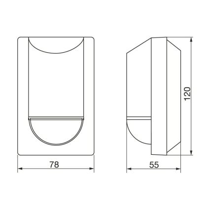 STEINEL 603816 - Zewnętrzny czujnik ruchu IS 2180-2 white IP54