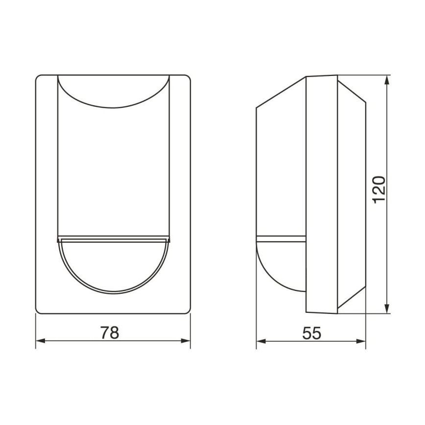 STEINEL 603816 - Zewnętrzny czujnik ruchu IS 2180-2 white IP54