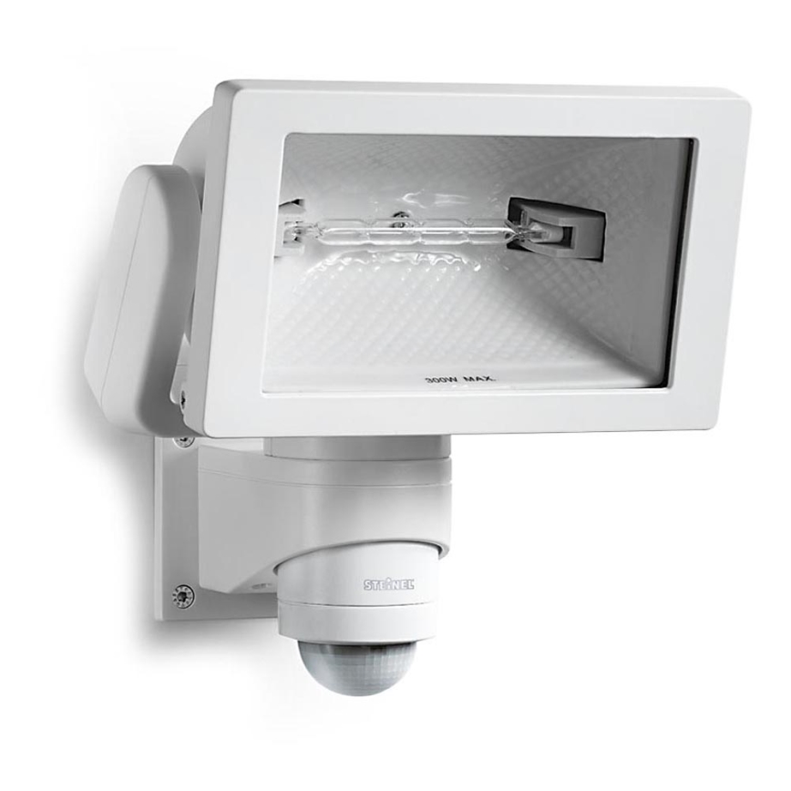 STEINEL 633318 - Reflektor zewnętrzny z czujnikiem ruchu Steinel 633318 - HS 300 DUO biały