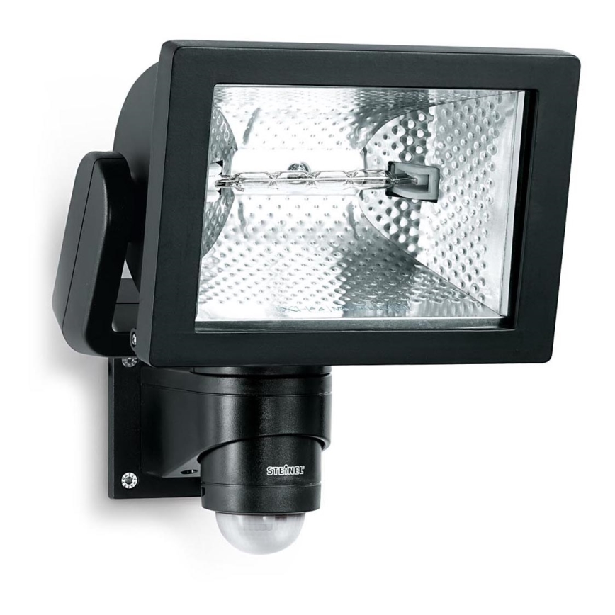 STEINEL 633417 - Reflektor halogenowy z czujnikiem ruchu Steinel 633417 HS 500 S DUO czarny