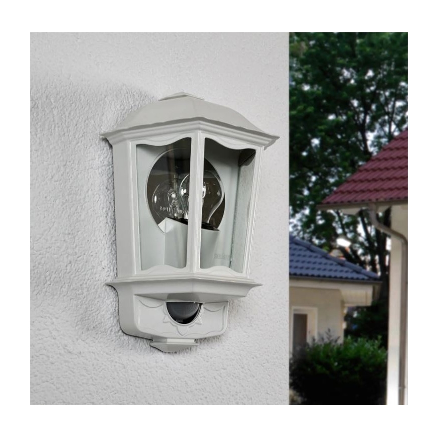 Steinel 644512 - Kinkiet zewnętrzny z czujnikiem L 190 S 1xE27/100W/230V IP44