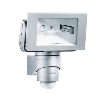 STEINEL 646318 - Lampa zewnętrzna z czujnikiem ruchu Steinel 646318 - HS 150 DUO srebrny