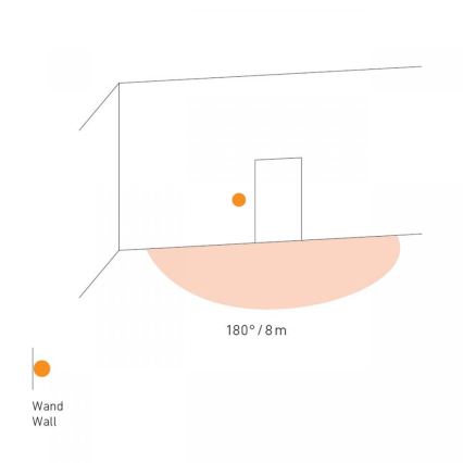 STEINEL 66048 - Czujnik ruchu na podczerwień IR 180 AP 180° IP54 biały