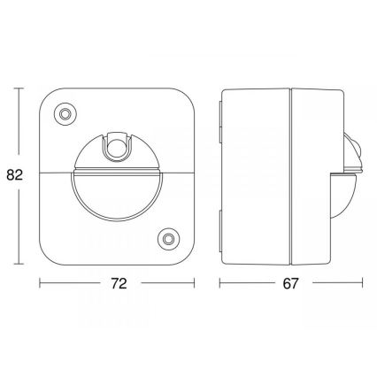 STEINEL 66048 - Czujnik ruchu na podczerwień IR 180 AP 180° IP54 biały