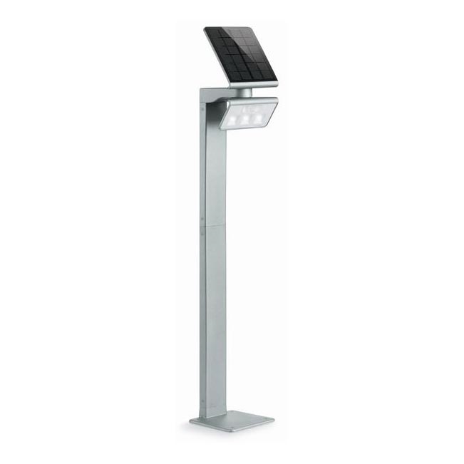 STEINEL 671211 - Reflektor LED z czujnikami solarnym XSolar GL-S 0,5W/LED srebrne IP44 2500 mAh