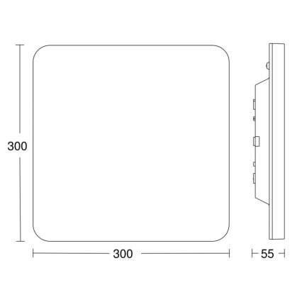 Steinel 067731- LED Plafon ściemnialny z czujnikiem RS PRO R20 PLUS 15,86W/230V IP40 4000K