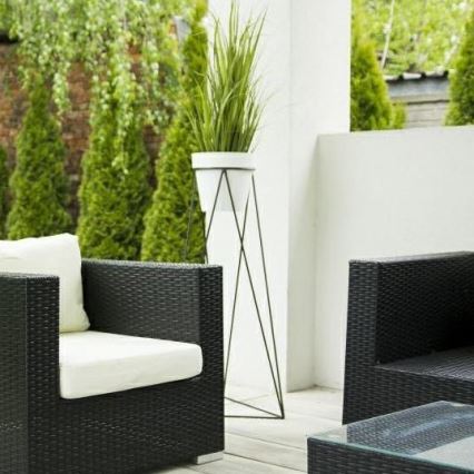 Stojak na doniczkę TRIANGL 90x50 cm czarny
