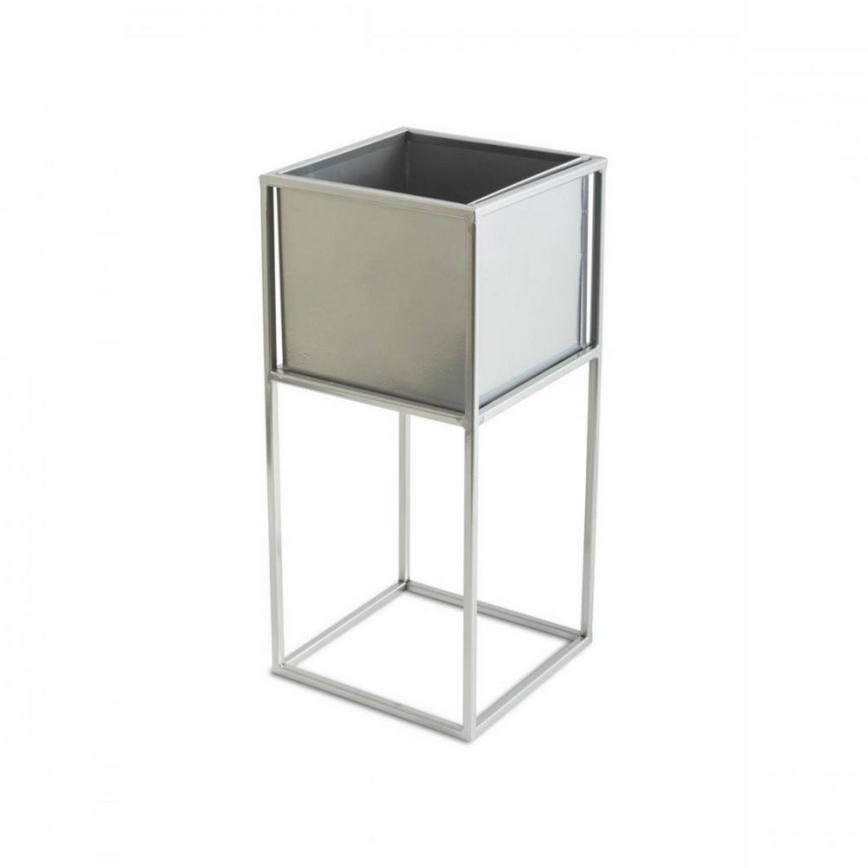 Stojak na kwiaty 50x24 cm matowy chrom