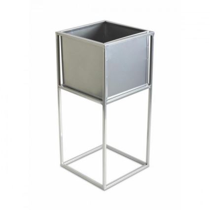 Stojak na kwiaty 50x24 cm matowy chrom