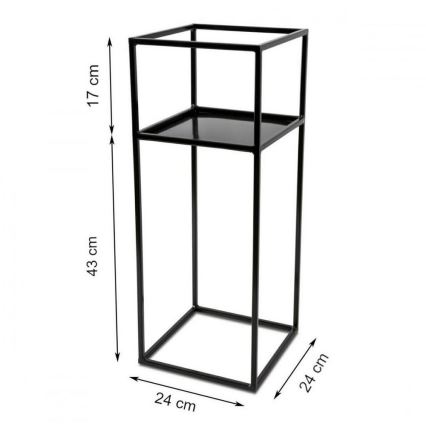 Stojak na kwiaty 60x24 czarny