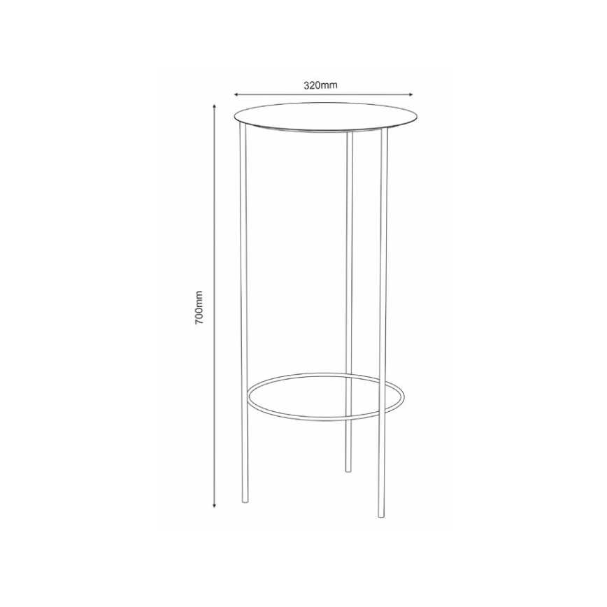 Stojak na kwiaty 70x32 cm czarny