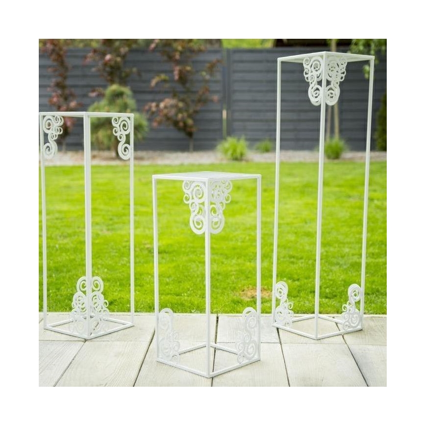 Stojak na kwiaty 80x24 cm biały