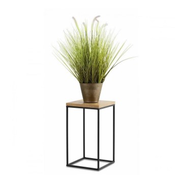 Stojak na kwiaty BASICLOFT 40x24 czarny/brązowy