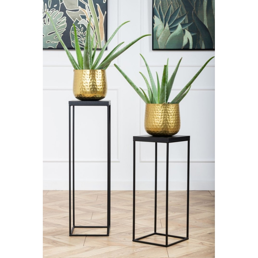 Stojak na kwiaty BASICLOFT 80x24 czarny