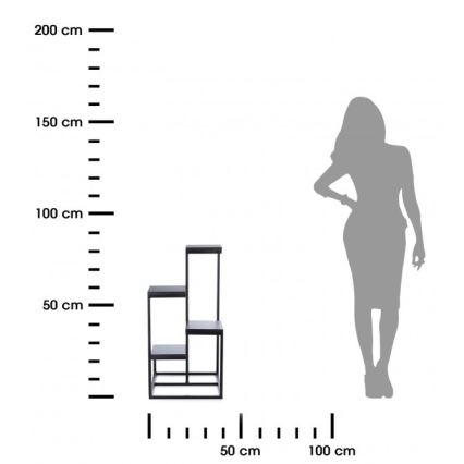 Stojak na kwiaty KASKADA 79x40 czarny