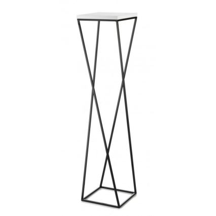 Stojak na kwiaty LOFT 100x24 cm czarny/biały