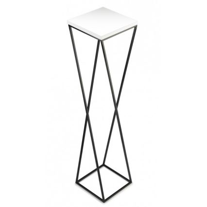 Stojak na kwiaty LOFT 100x24 cm czarny/biały