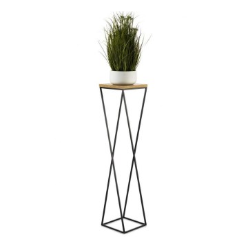 Stojak na kwiaty LOFT 100x24 cm czarny/brązowy