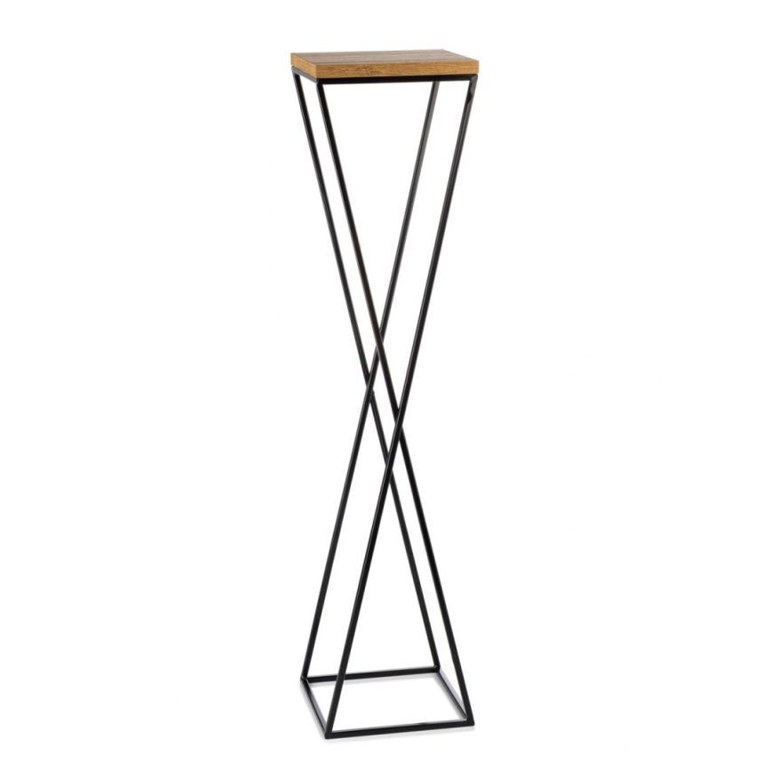 Stojak na kwiaty LOFT 100x24 cm czarny/brązowy