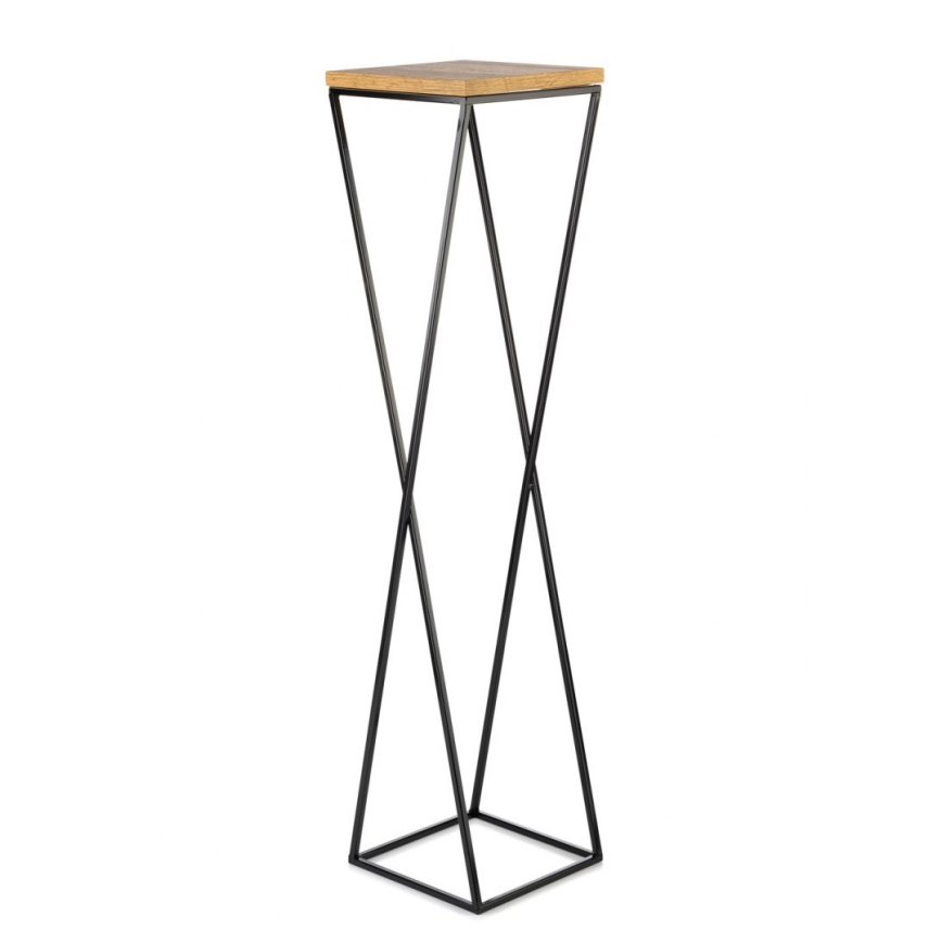 Stojak na kwiaty LOFT 100x24 cm czarny/brązowy