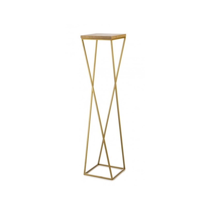 Stojak na kwiaty LOFT 100x24 cm złoty/brązowy