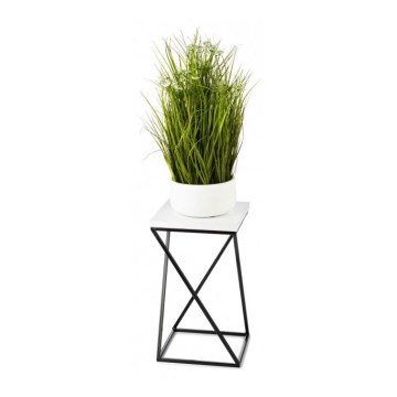 Stojak na kwiaty LOFT 40x24 cm czarny/biały