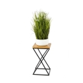 Stojak na kwiaty LOFT 40x24 cm czarny/brązowy