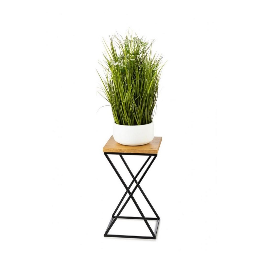 Stojak na kwiaty LOFT 40x24 cm czarny/brązowy